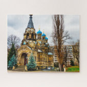 Russisch-orthodoxe kerk Dresden Duitsland. Legpuzzel (Horizontaal)
