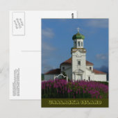 Russisch-orthodoxe kerk in de zomer met vuurweed briefkaart (Voorkant / Achterkant)