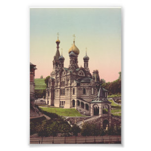 Russisch-orthodoxe Kerk in Moskou Foto Afdruk