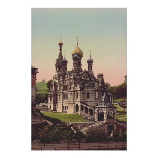 Russisch-Orthodoxe Kerk in Moskou Perfect Poster (Voorkant)