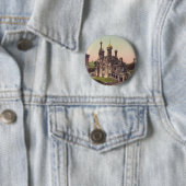 Russisch-orthodoxe Kerk in Moskou Ronde Button 5,7 Cm (In situ)
