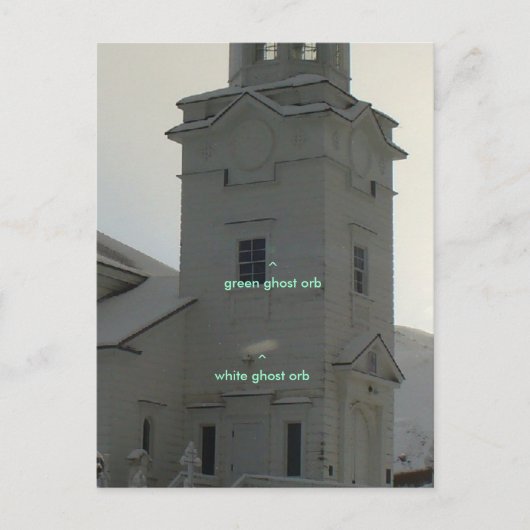 Russisch-orthodoxe kerk met Ghost Orbs Aankondigingskaart (Voorkant)