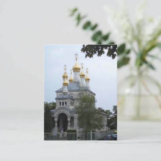 Russisch-orthodoxe kerk van het Briefkaart van Gen (Staand voorkant)