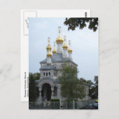 Russisch-orthodoxe kerk van het Briefkaart van Gen (Voorkant / Achterkant)