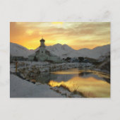 Russisch-orthodoxe kerk, winterzonsopgang briefkaart (Voorkant)