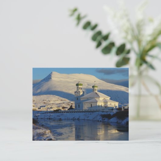 Russisch-orthodoxe kerk zuidzijde Unalaska Islan Briefkaart (Staand voorkant)