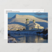 Russisch-orthodoxe kerk zuidzijde Unalaska Islan Briefkaart (Voorkant / Achterkant)