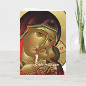 Russisch-orthodoxe kerstkaart met kerststal icoon feestdagen kaart (Achterkant)