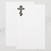 Russisch orthodoxe kruis briefpapier (Voorkant / Achterkant)