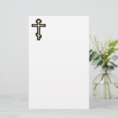 Russisch orthodoxe kruis briefpapier (Staand voorkant)