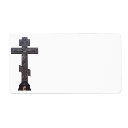 Russisch orthodoxe kruis etiket (Voorkant)