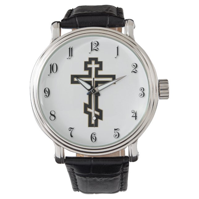 Russisch orthodoxe kruis horloge (Voorkant)