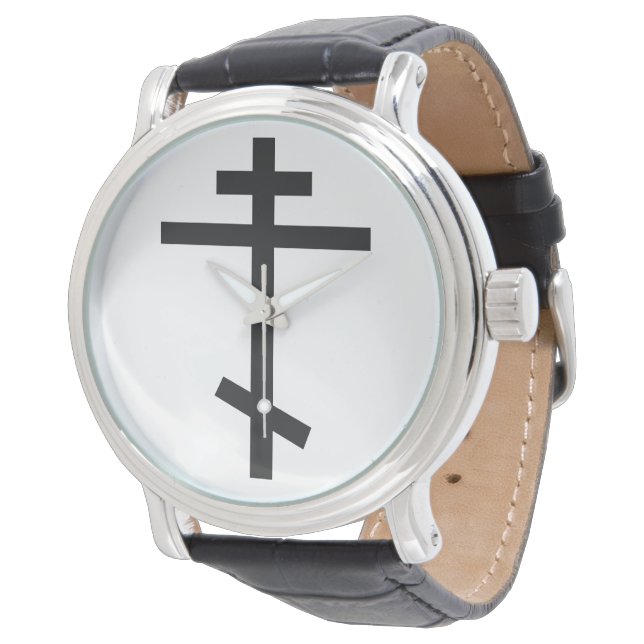 Russisch-orthodoxe kruis horloge (Gekanteld)