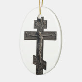 Russisch orthodoxe kruis keramisch ornament (Links)