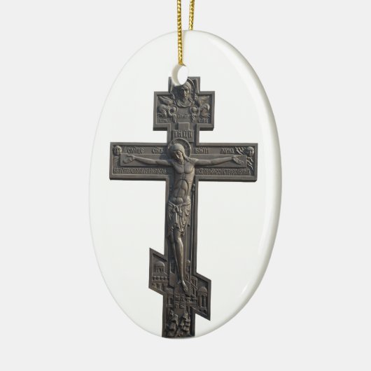 Russisch orthodoxe kruis keramisch ornament (Links)