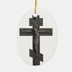 Russisch orthodoxe kruis keramisch ornament
