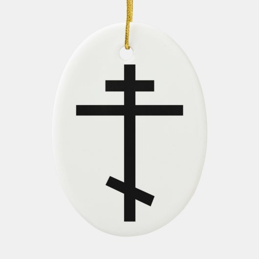 Russisch-orthodoxe kruis keramisch ornament (Voorkant)