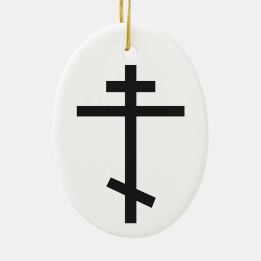 Russisch-orthodoxe kruis keramisch ornament (Achterkant)