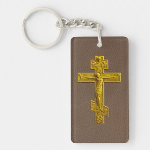 Russisch orthodoxe kruis sleutelhanger