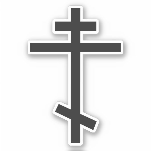 Russisch-orthodoxe kruis sticker (Voorkant)