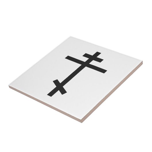 Russisch-orthodoxe kruis tegeltje (Zijkant)