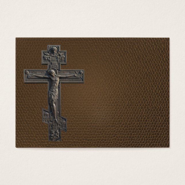 Russisch orthodoxe kruis visitekaartje (Voorkant)