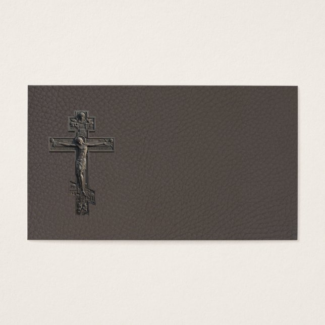 Russisch orthodoxe kruis visitekaartje (Voorkant)