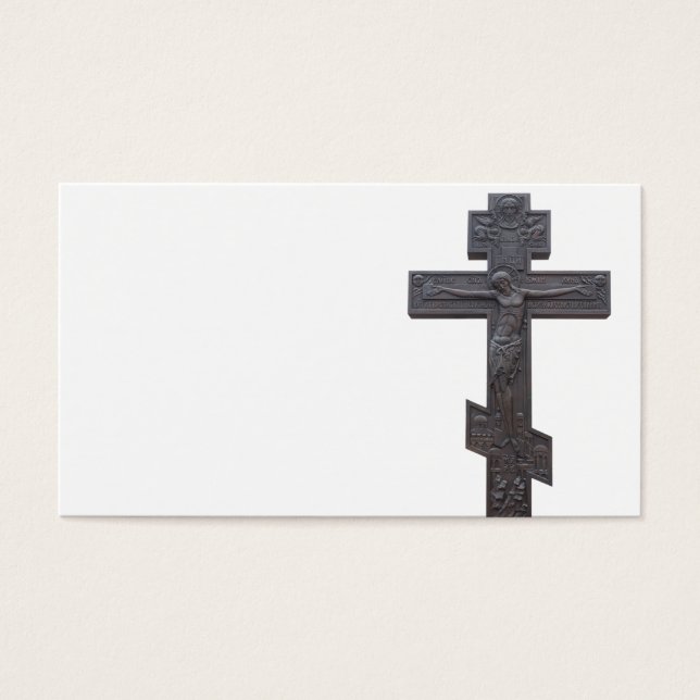 Russisch orthodoxe kruis visitekaartje (Voorkant)