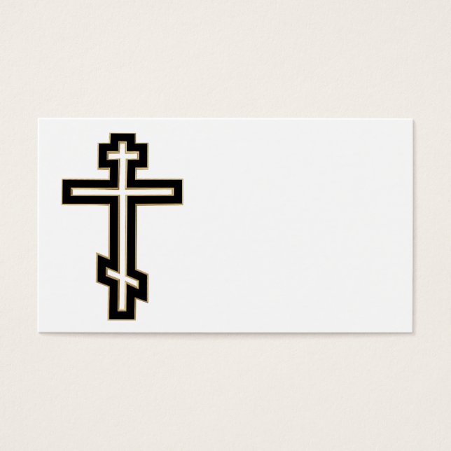 Russisch orthodoxe kruis visitekaartjes (Voorkant)