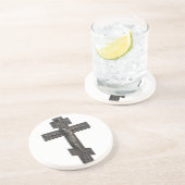 Russisch orthodoxe kruis zandsteen onderzetter (Zijkant)