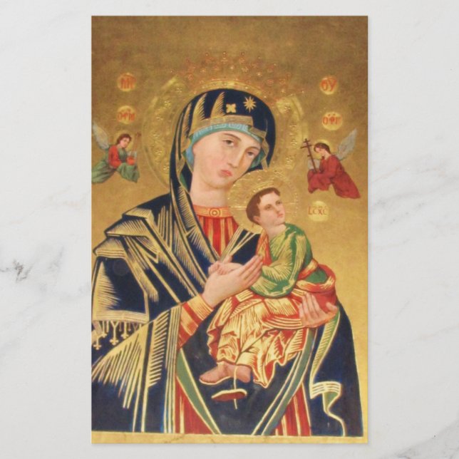 Russisch orthodoxe Pictogram - Maagd Maria en baby (Voorkant)