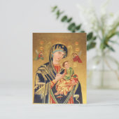 Russisch orthodoxe Pictogram - Maagd Maria en baby Briefkaart (Staand voorkant)