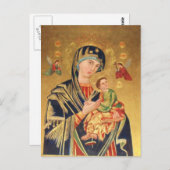 Russisch orthodoxe Pictogram - Maagd Maria en baby Briefkaart (Voorkant / Achterkant)