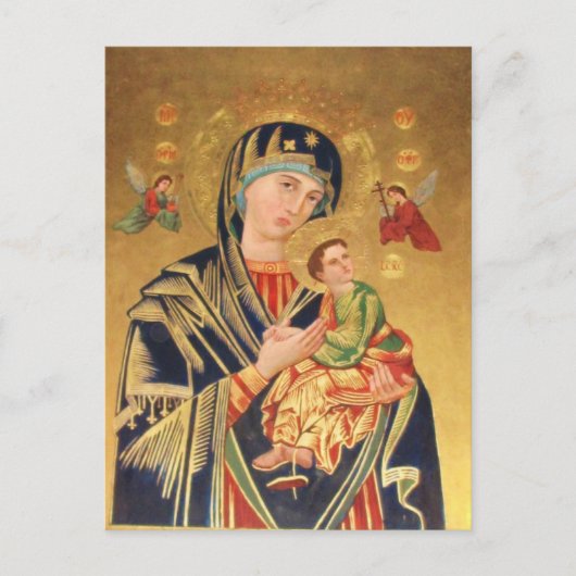 Russisch orthodoxe Pictogram - Maagd Maria en baby Briefkaart (Voorkant)