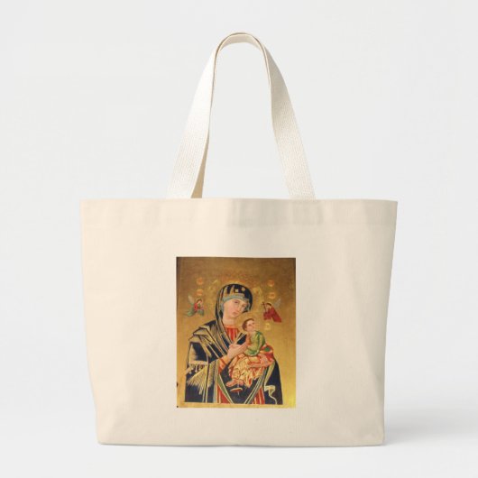 Russisch orthodoxe Pictogram - Maagd Maria en baby Grote Tote Bag (Voorkant)