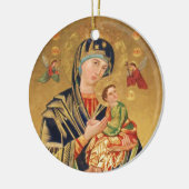 Russisch orthodoxe Pictogram - Maagd Maria en baby Keramisch Ornament (Links)