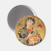 Russisch orthodoxe Pictogram - Maagd Maria en baby Magneet (Voorkant / Achterkant)