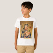 Russisch orthodoxe Pictogram - Maagd Maria en baby T-shirt (Voorkant volledig)