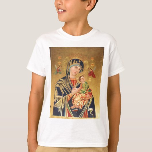 Russisch orthodoxe Pictogram - Maagd Maria en baby T-shirt (Voorkant)