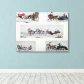 Russisch paard getekende sleeën canvas afdruk (Insitu (Houten vloer))