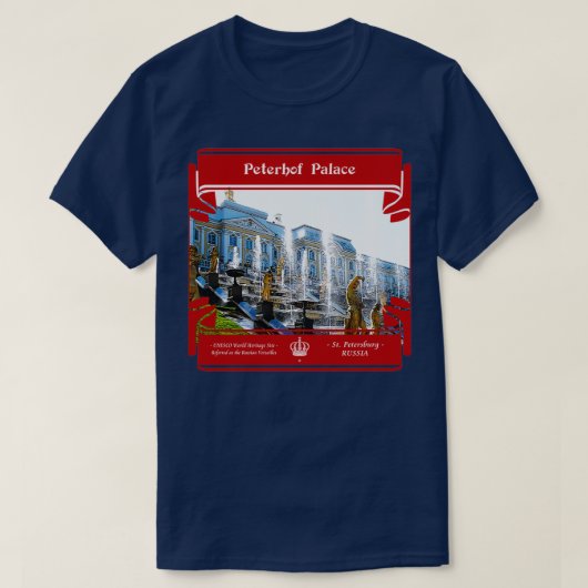 Russisch paleis Peterhof T-shirt (Design voorkant)