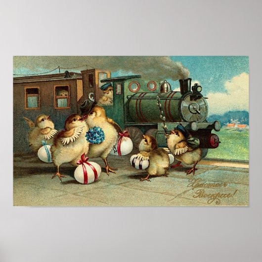 Russisch  Pasen met trein Poster (Voorkant)