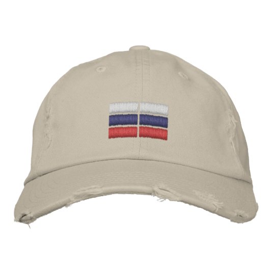 Russisch Pet met geborduurd honkbal (Voorkant)