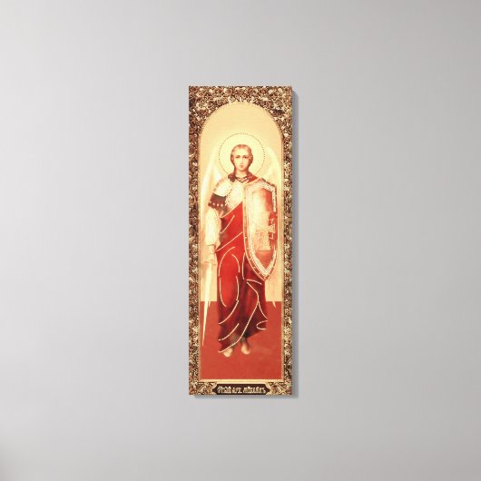 Russisch pictogram Archangel Michael Wrapped Canva Canvas Afdruk (Voorkant)