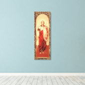 Russisch pictogram Archangel Michael Wrapped Canva Canvas Afdruk (Insitu (Houten vloer))