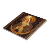 Russisch Pictogram van de Moeder van God Tegeltje (Zijkant)