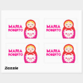 Russisch pop naam id label sticker (Vel)