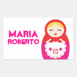Russisch pop naam id label sticker