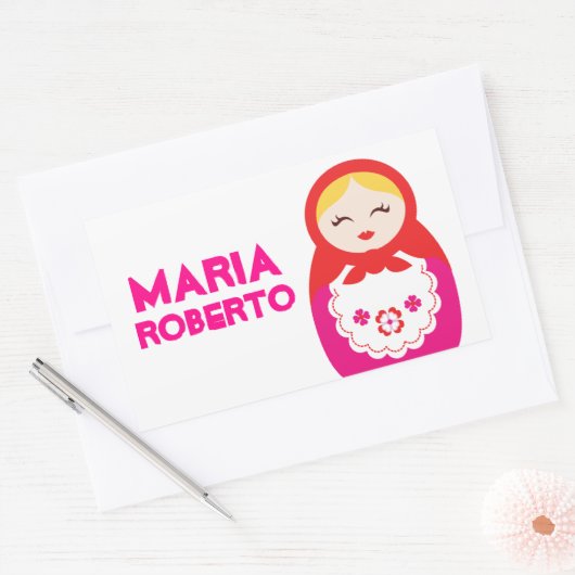 Russisch pop naam id label sticker (Envelop)