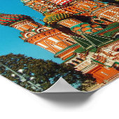 Russisch Poster op het Rode Plein van de Moskou (Hoek)